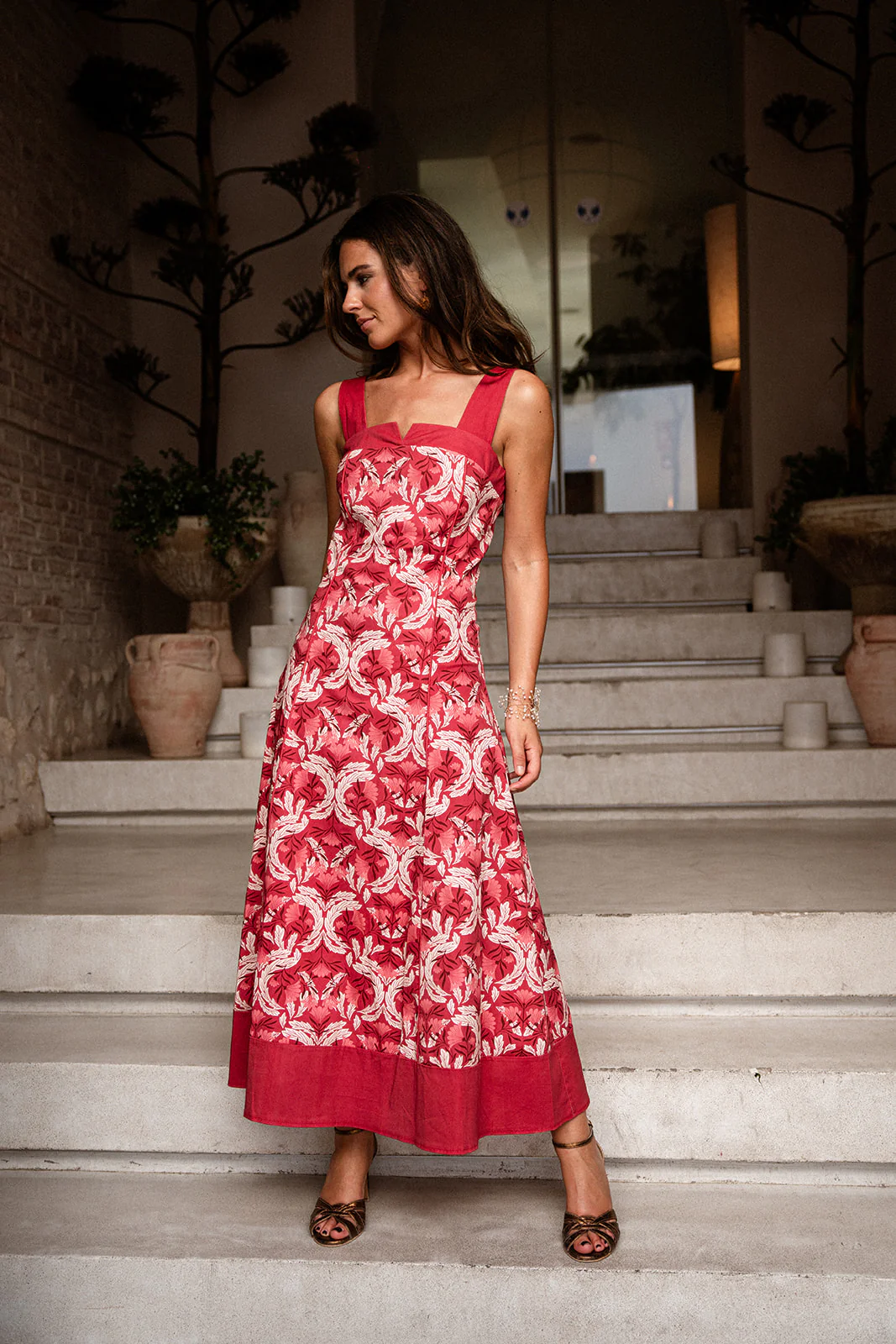 Vestido Palmeral Coral - Image 3