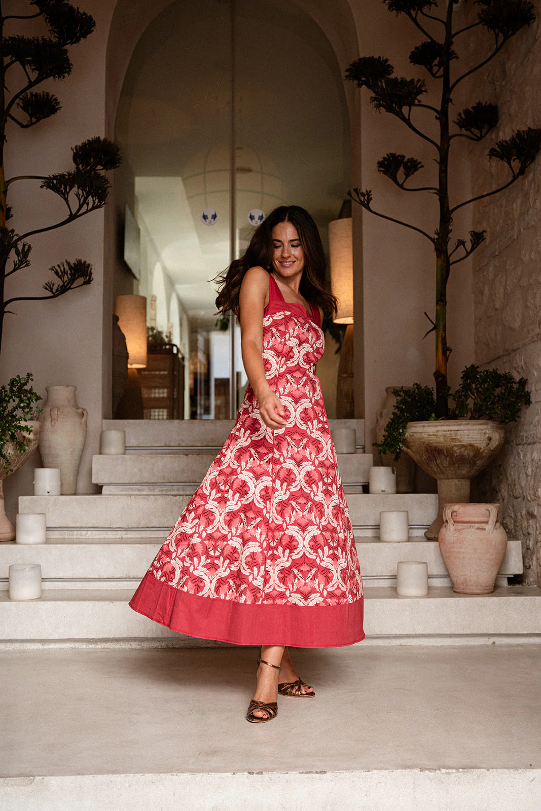 Vestido Palmeral Coral - Image 7